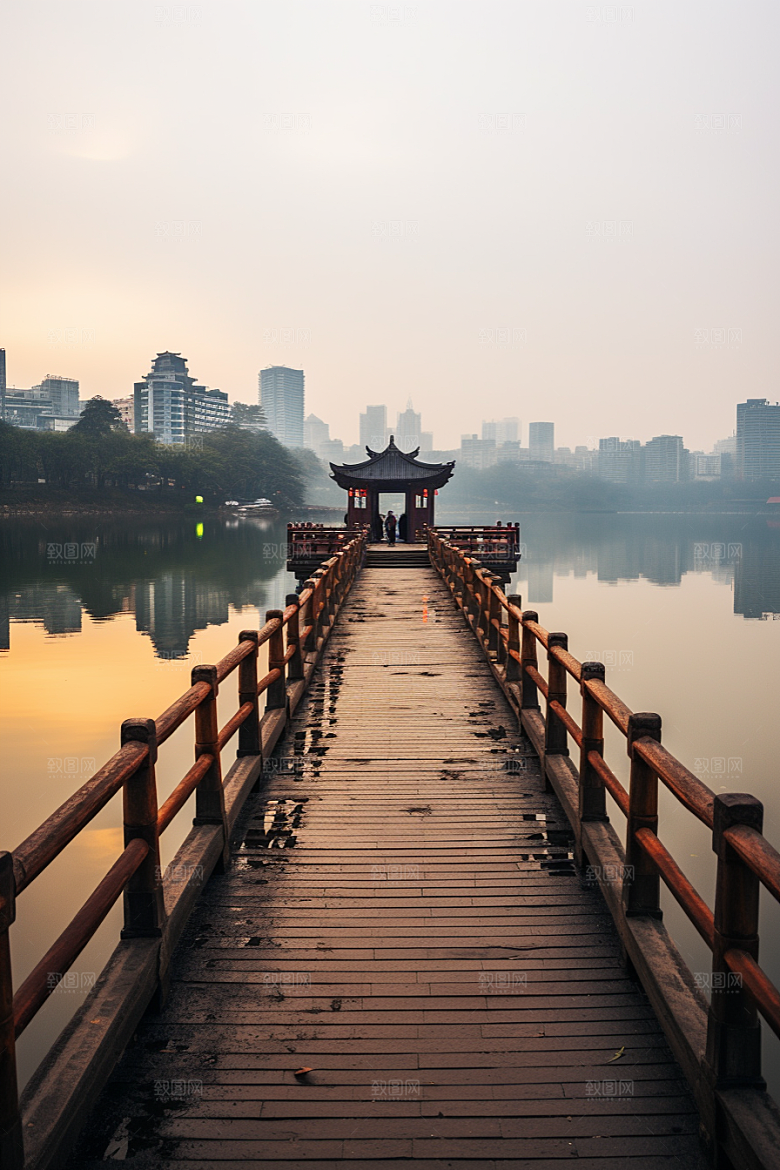 杭州城市风光南宋古都风景摄影图