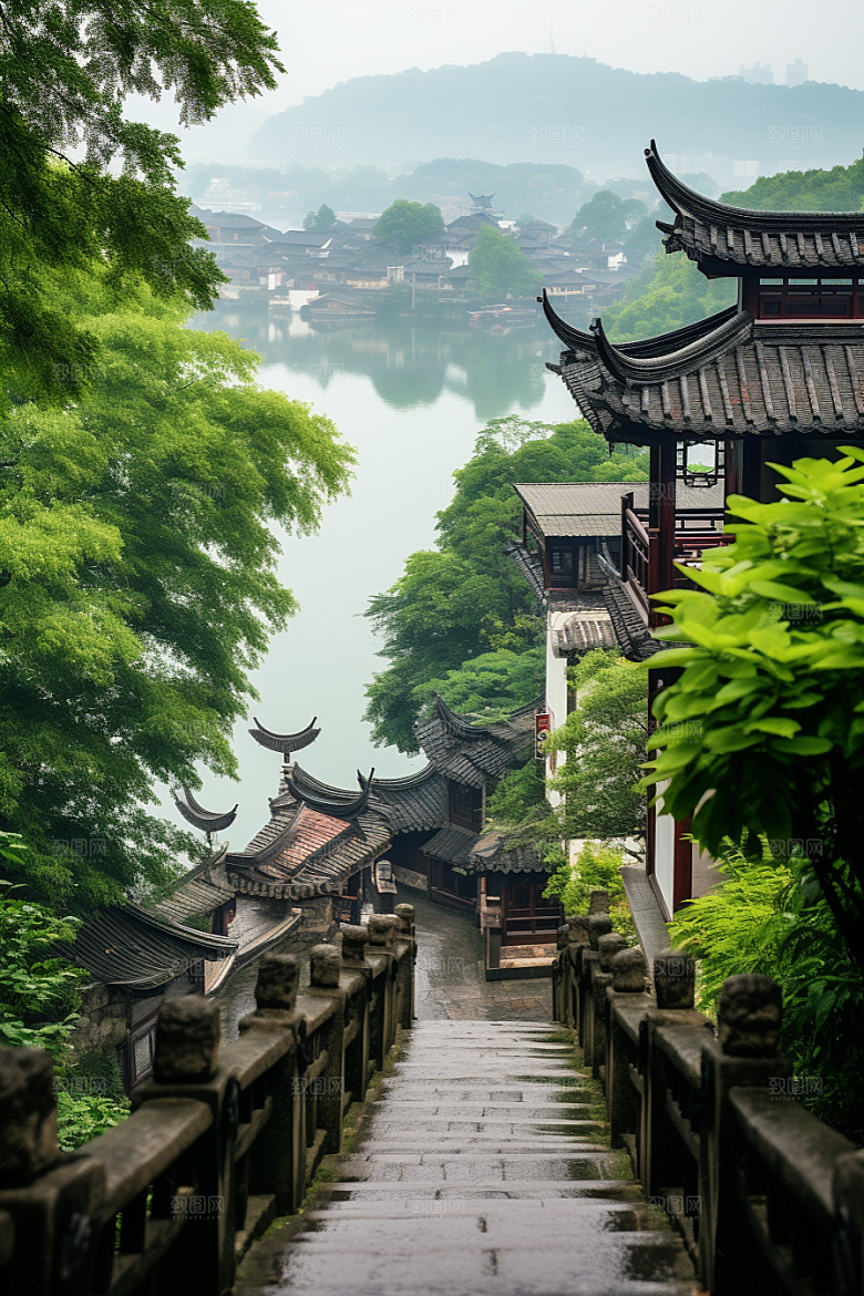 杭州城市风光国内游都市摄影图