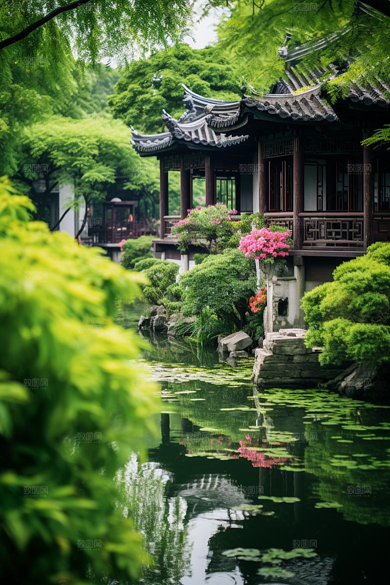 杭州城市风光景色南宋古都摄影图