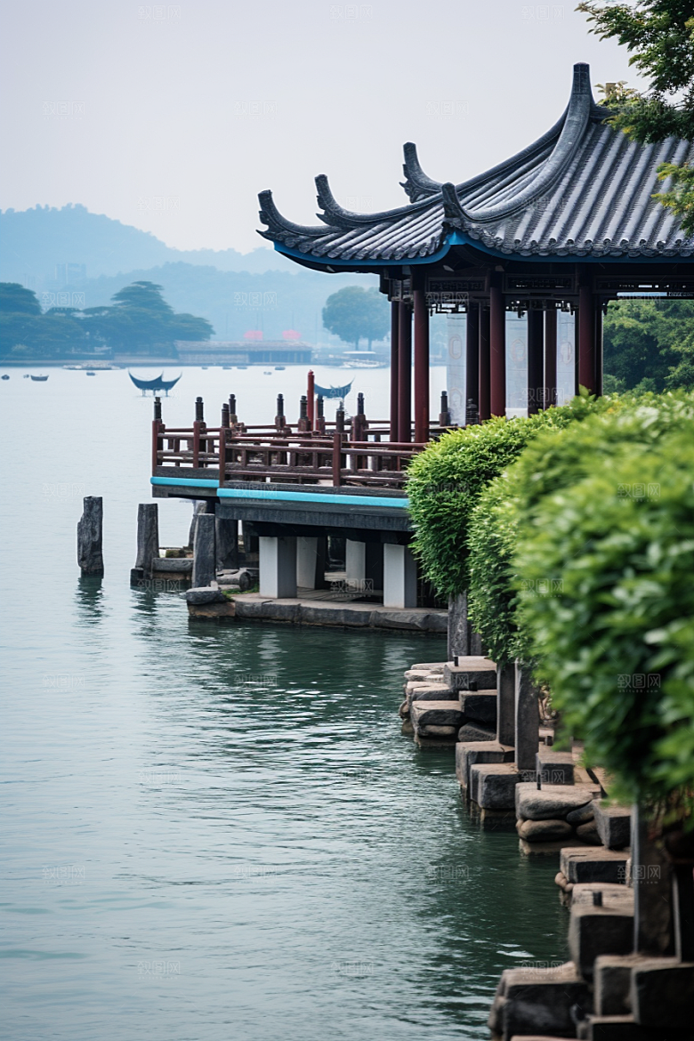 杭州城市风光风景江南摄影图