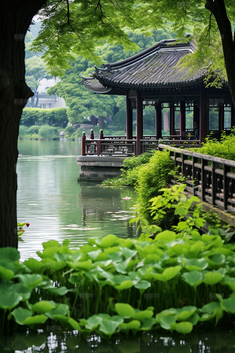 杭州城市风光景色旅游摄影图