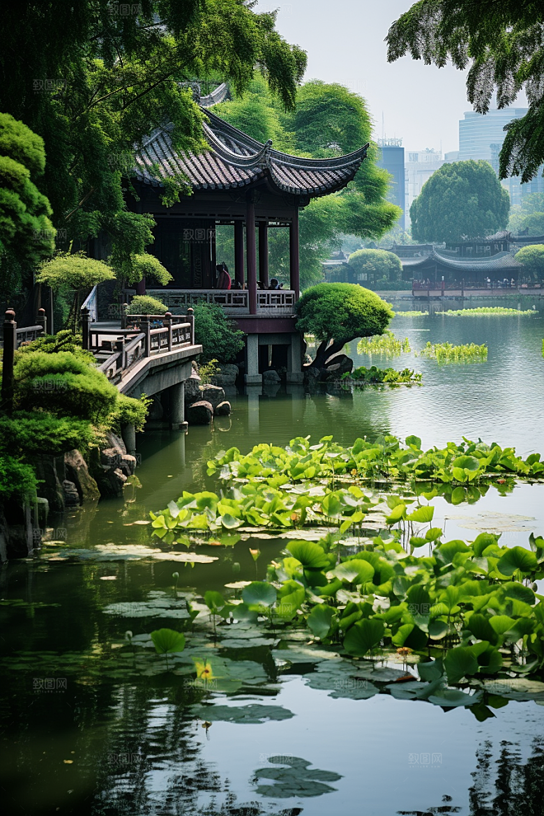 杭州城市风光都市南宋古都摄影图