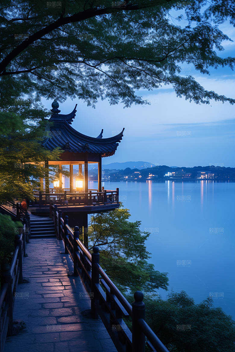 杭州城市风光旅行国内游摄影图