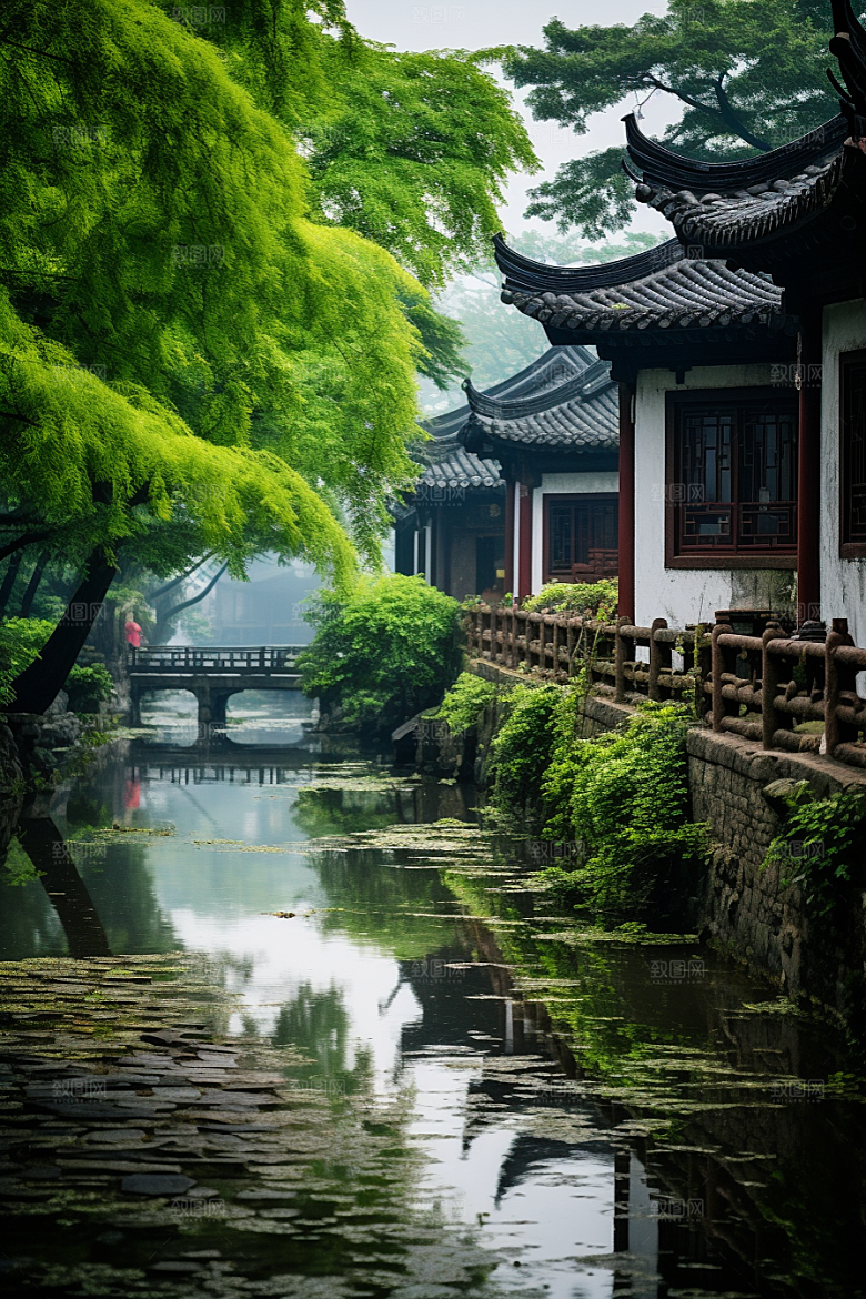 杭州城市风光高清景色摄影图