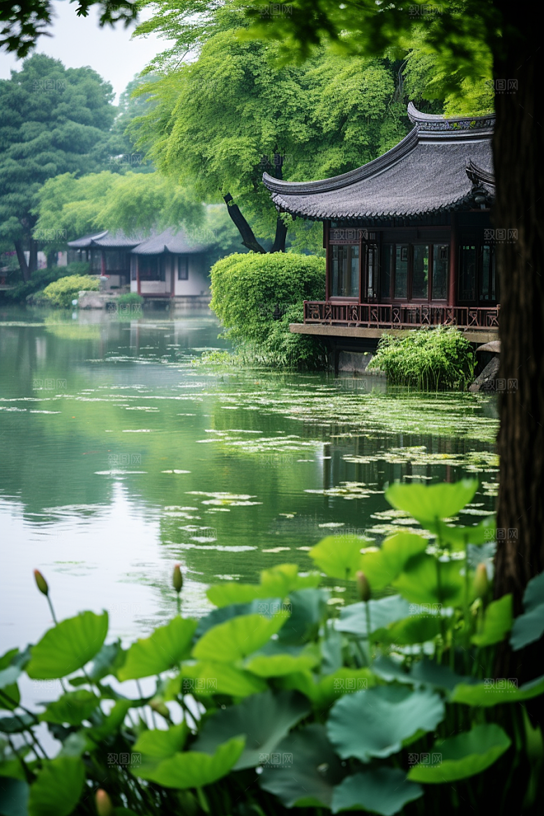 杭州城市风光地标风景摄影图