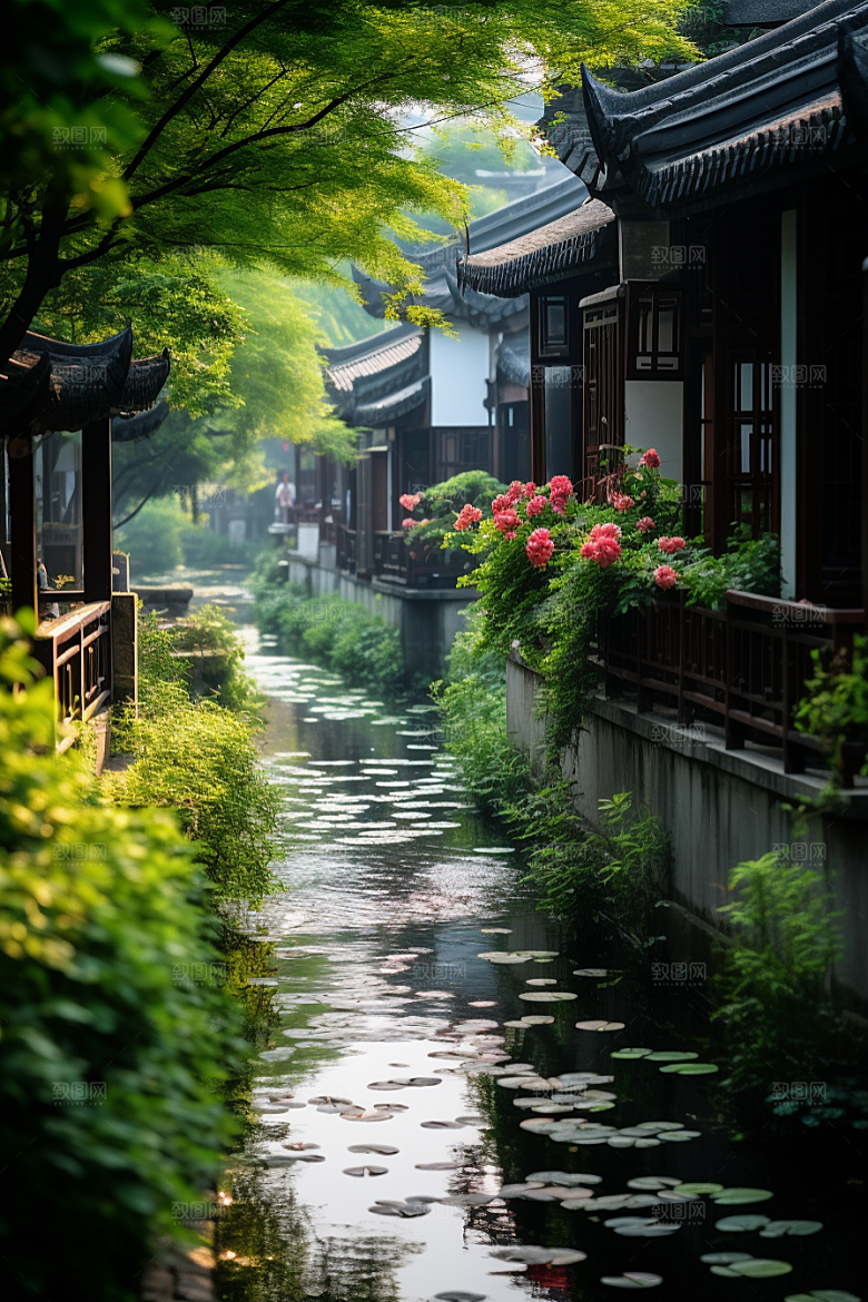 杭州城市风光景色旅行摄影图