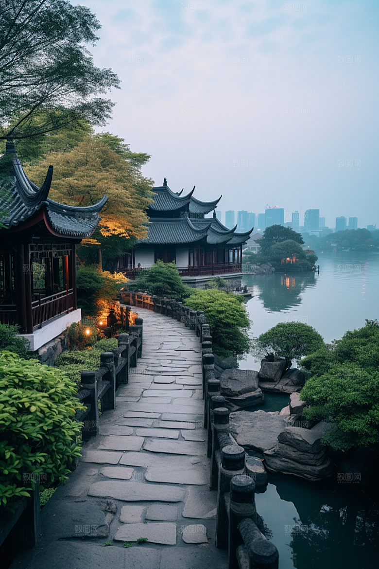 杭州城市风光国内游南宋古都摄影图