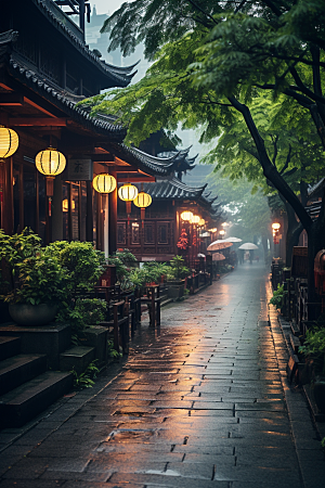 杭州城市风光地标国内游摄影图