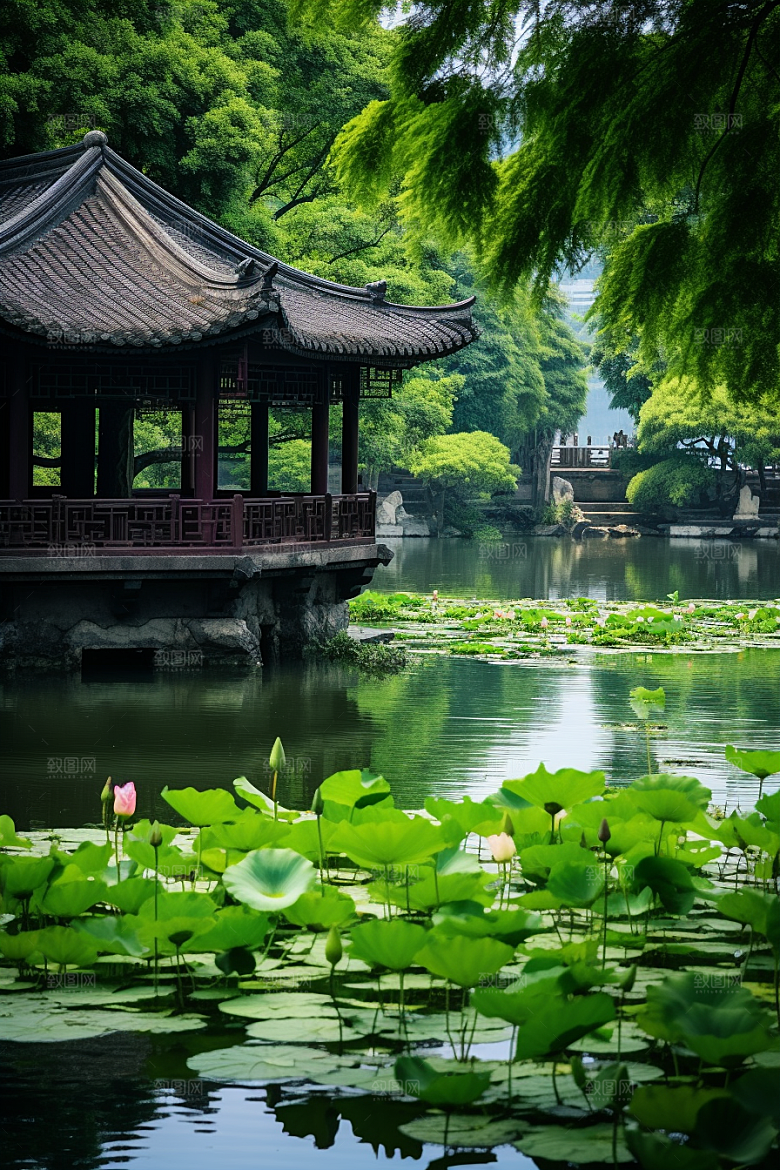 杭州城市风光地标南宋古都摄影图