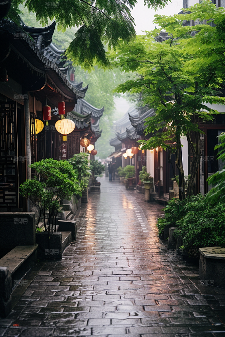 杭州城市风光江南南宋古都摄影图