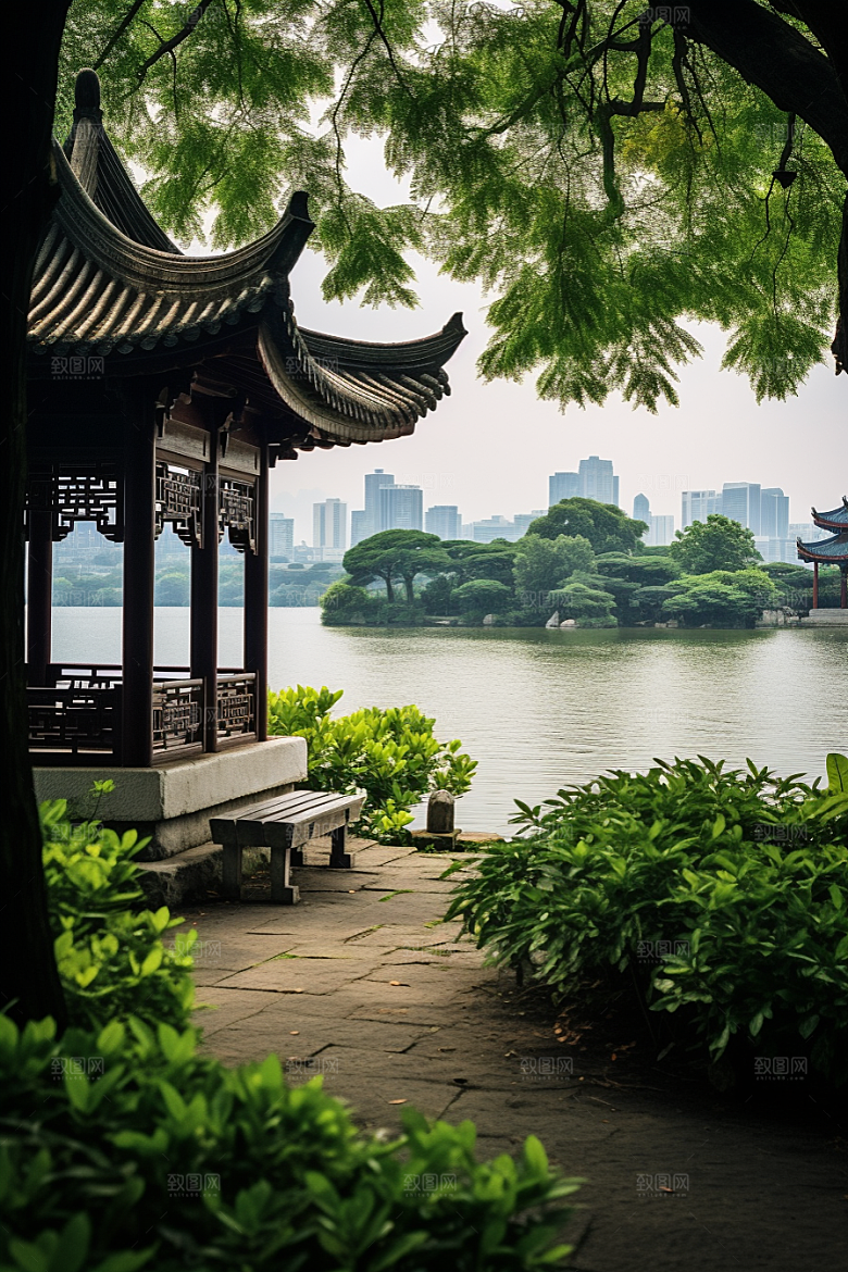杭州城市风光都市高清摄影图