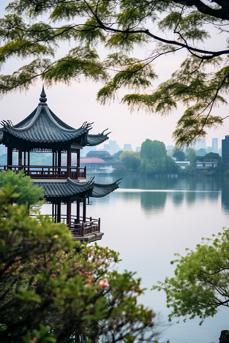 杭州城市风光风景南宋古都摄影图