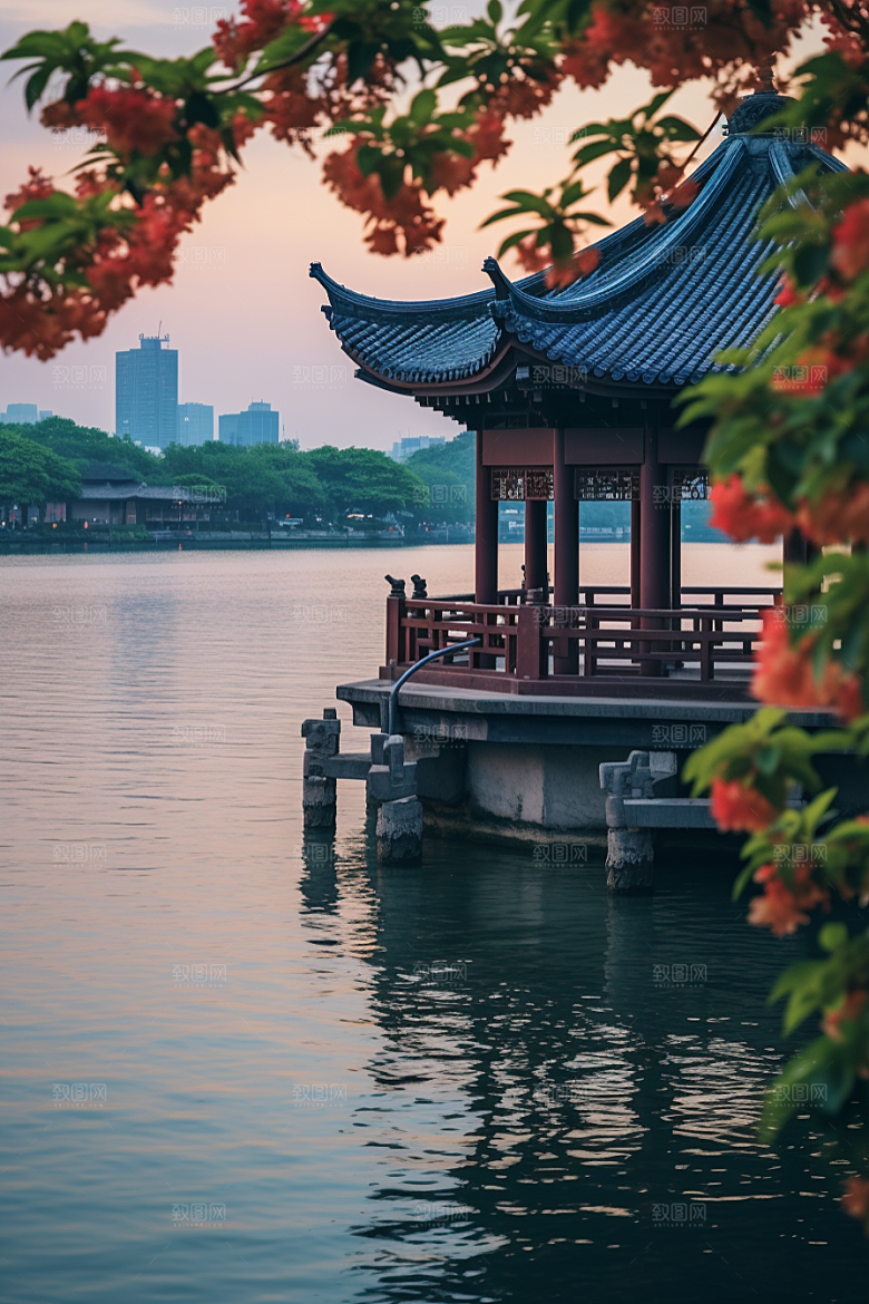 杭州城市风光高清风景摄影图