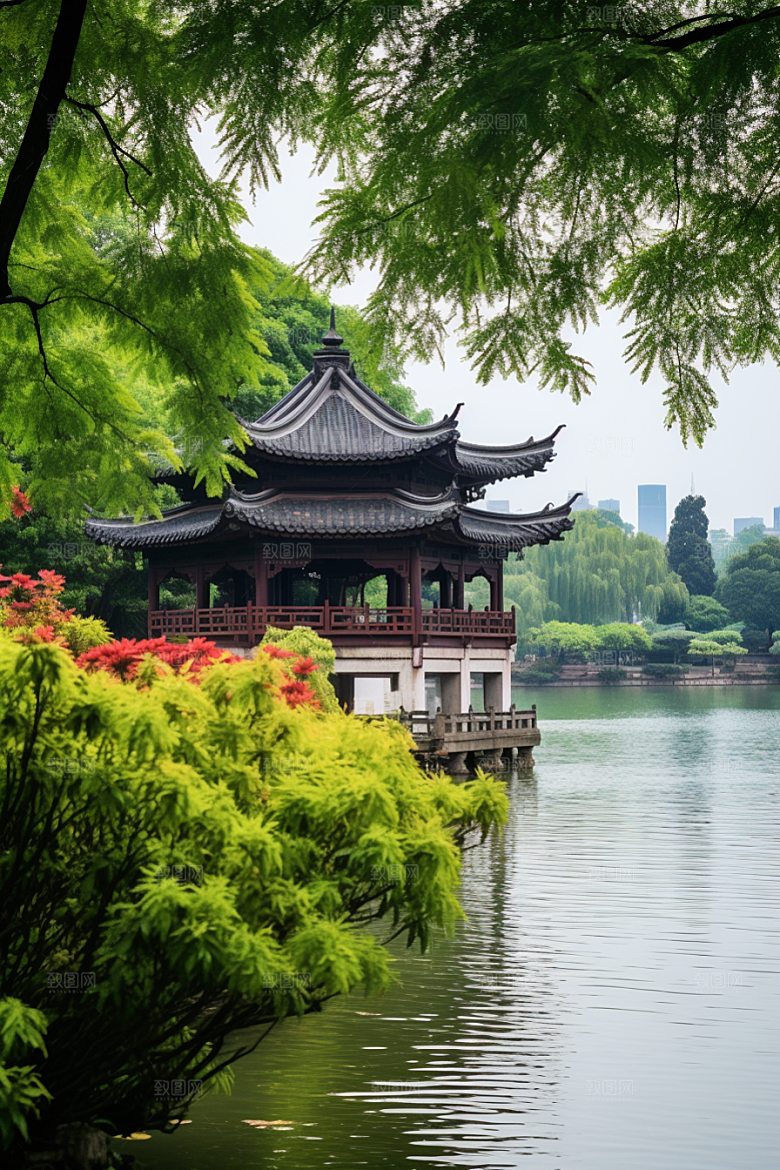 杭州城市风光都市南宋古都摄影图