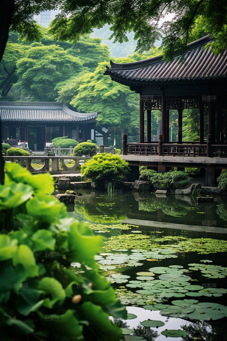 杭州城市风光景色旅游摄影图