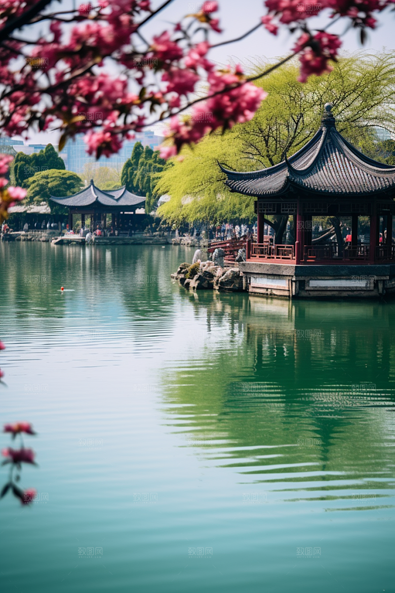 杭州城市风光地标旅游摄影图