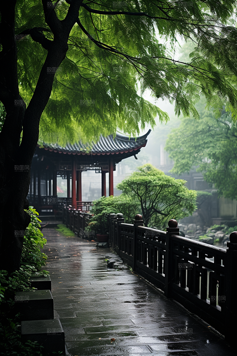 杭州城市风光旅行景点摄影图