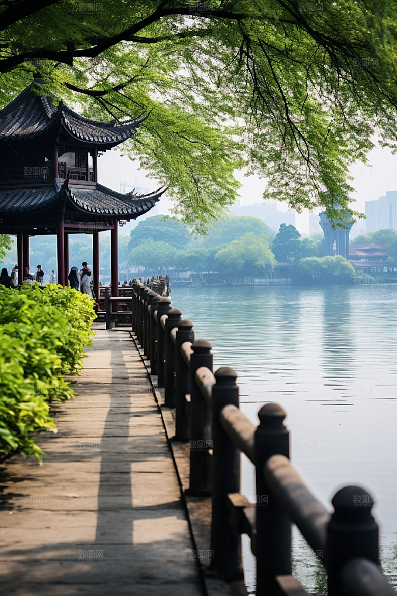 杭州城市风光南宋古都旅游摄影图