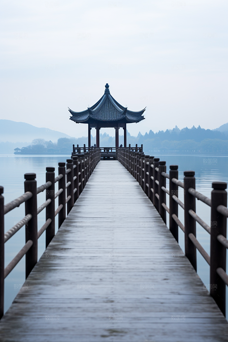 杭州城市风光旅行景色摄影图