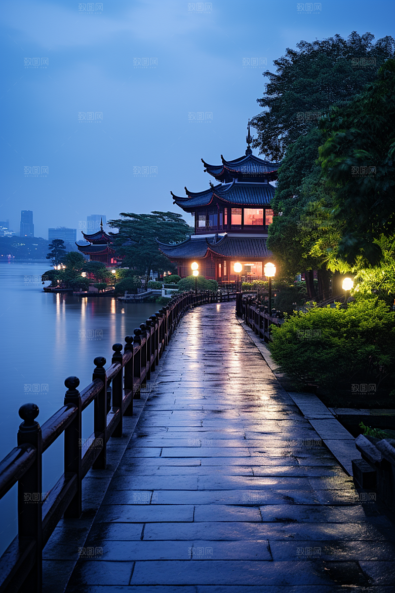 杭州城市风光旅行南宋古都摄影图
