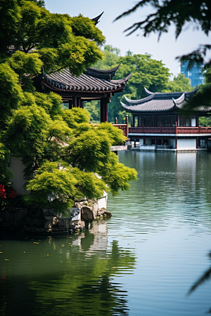 杭州城市风光风景江南摄影图