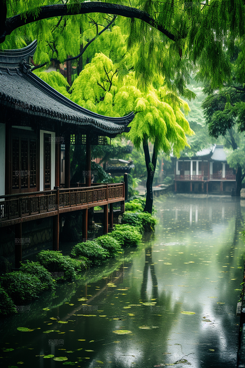 杭州城市风光旅行江南摄影图