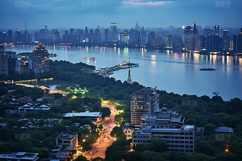 杭州城市风光景色南宋古都摄影图