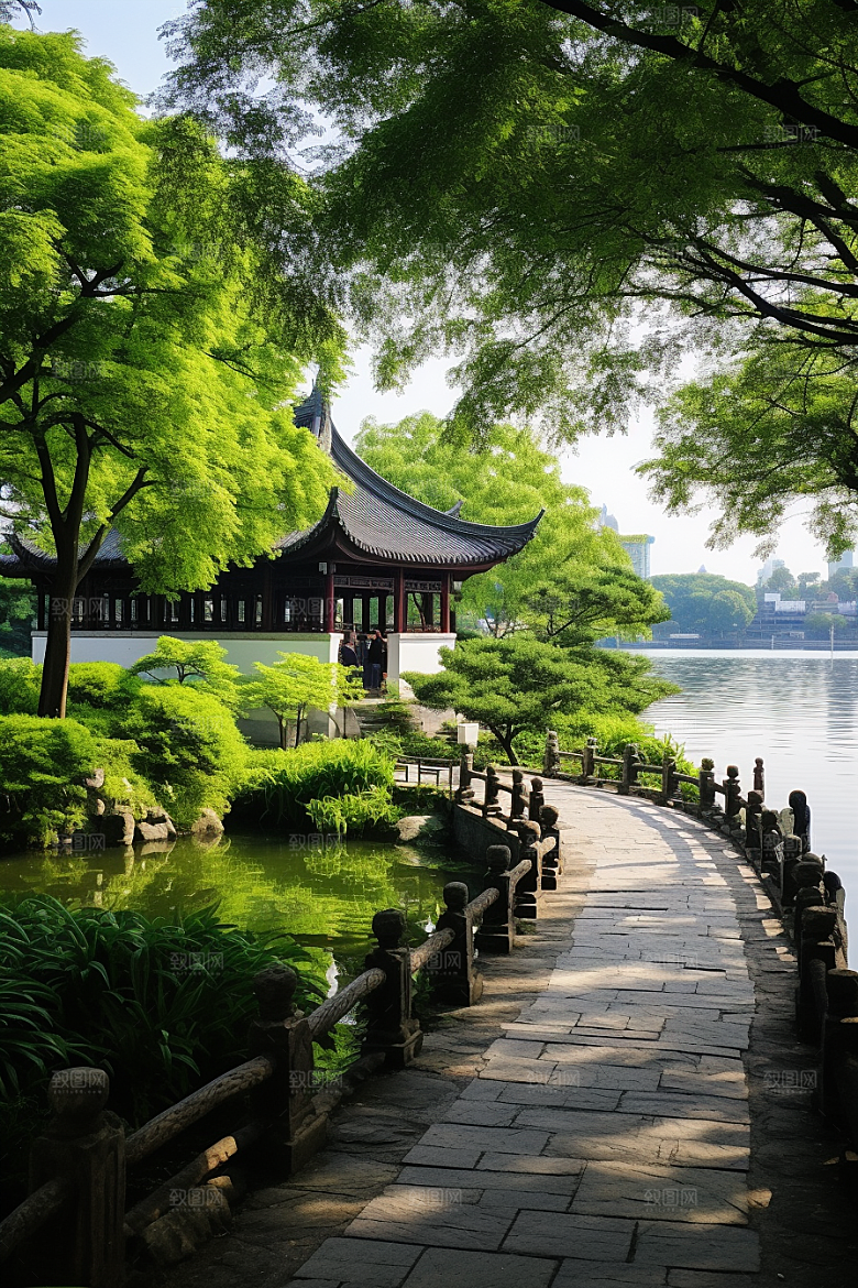 杭州城市风光南宋古都风景摄影图