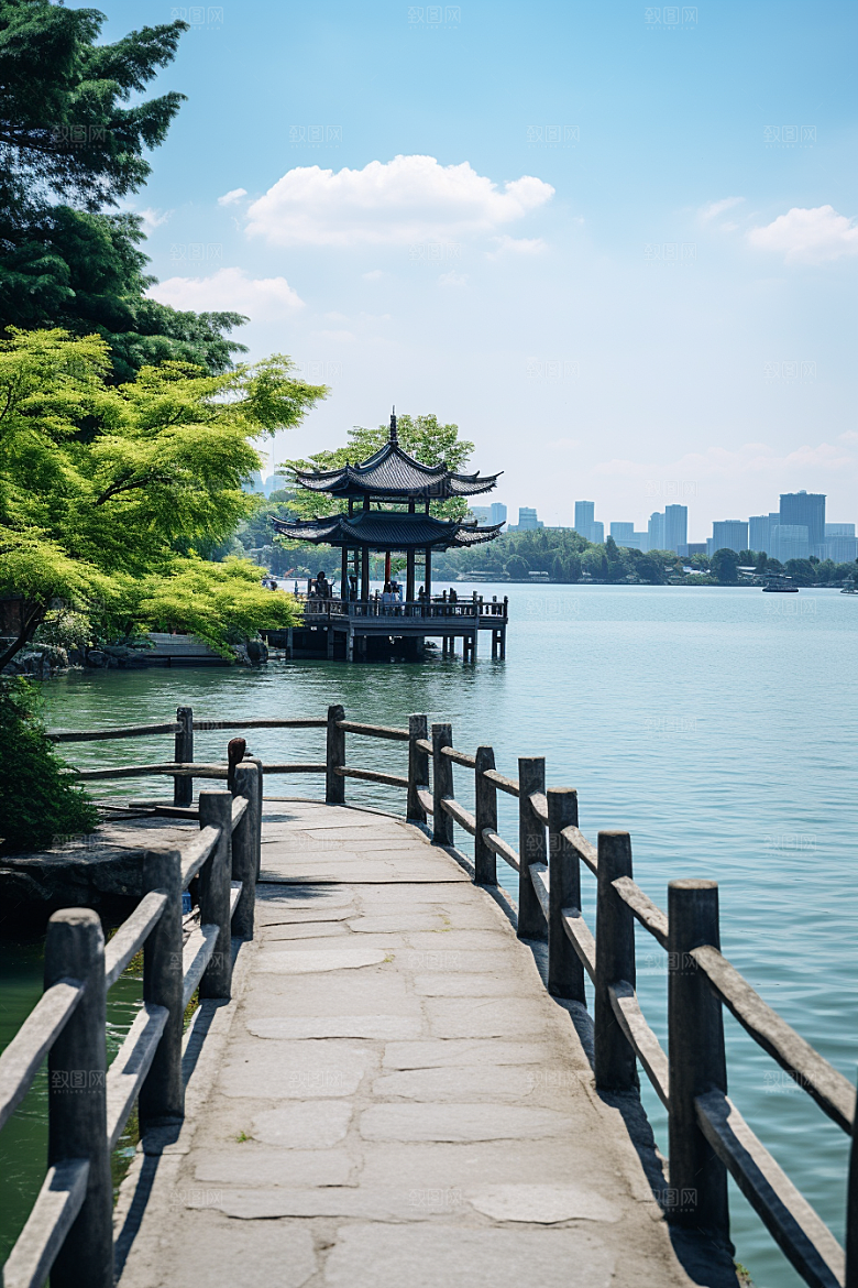 杭州城市风光旅行南宋古都摄影图