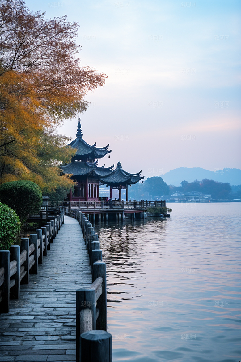 杭州城市风光旅行江南摄影图
