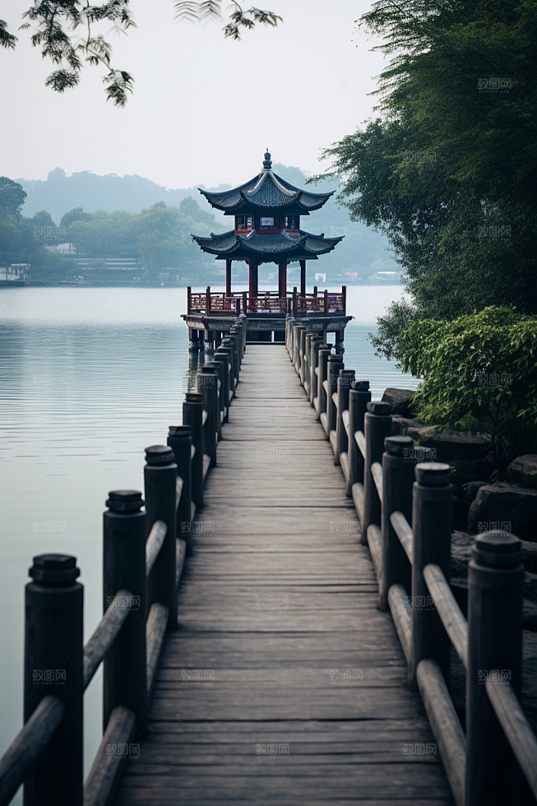 杭州城市风光南宋古都旅游摄影图
