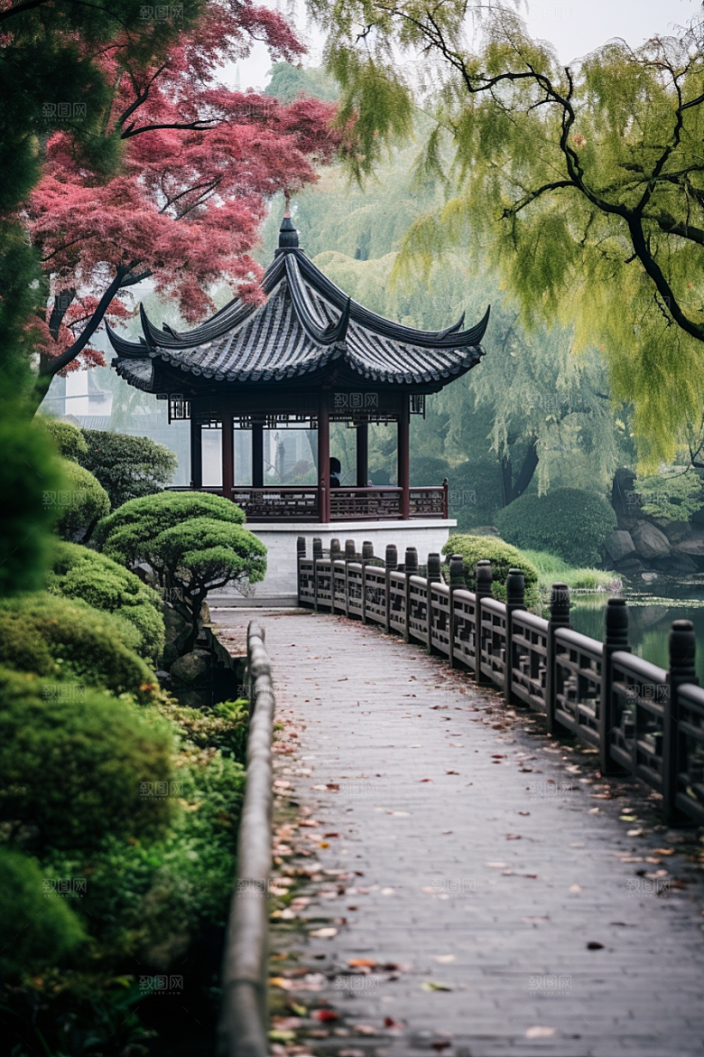 杭州城市风光旅行景色摄影图