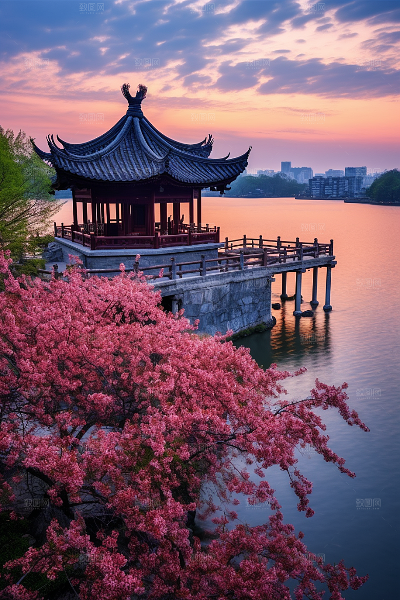 杭州城市风光风景景色摄影图
