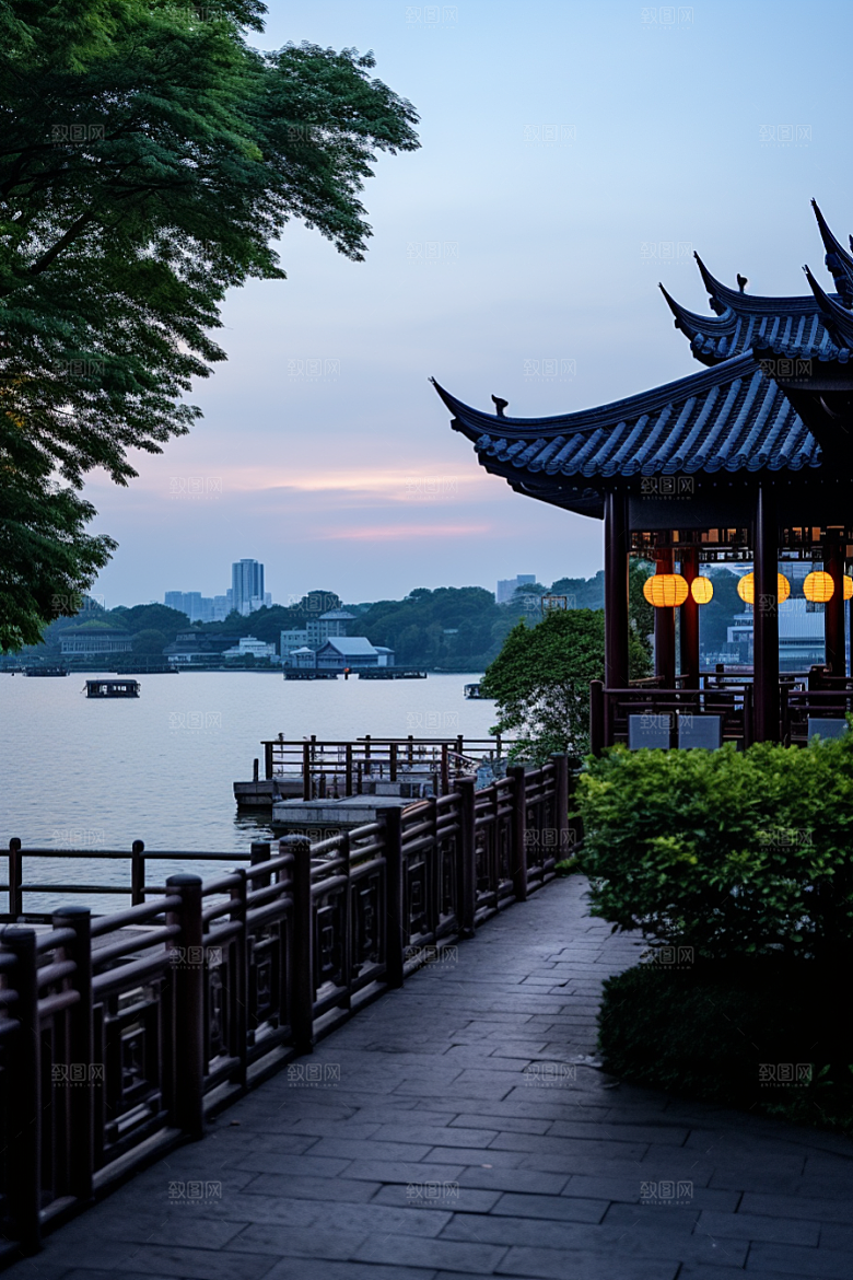 杭州城市风光风景江南摄影图