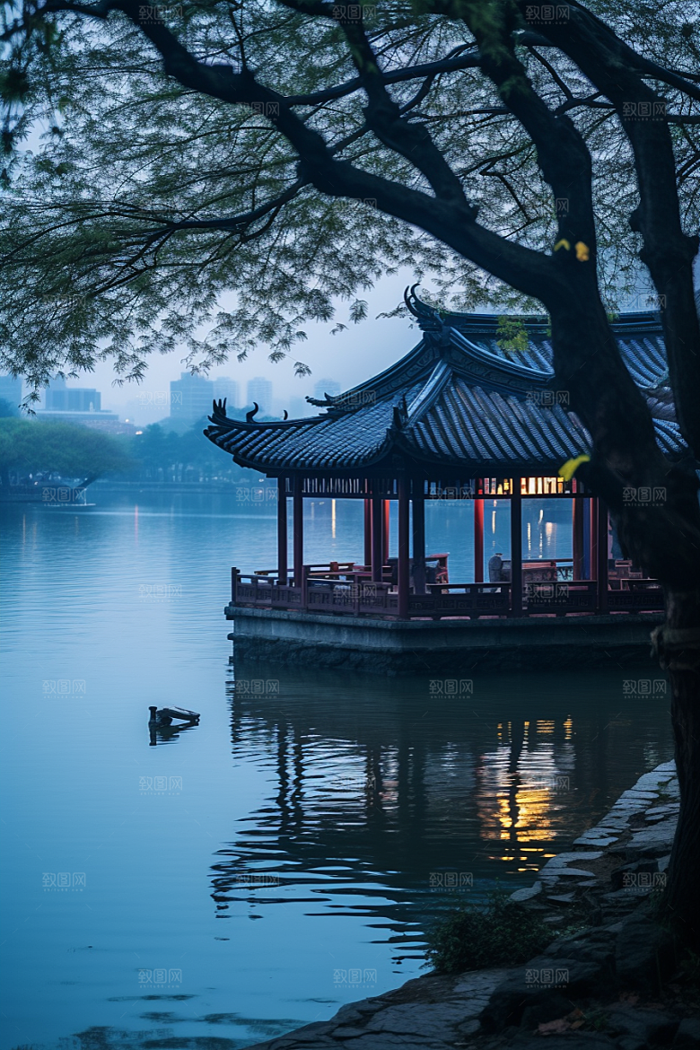杭州城市风光高清江南摄影图