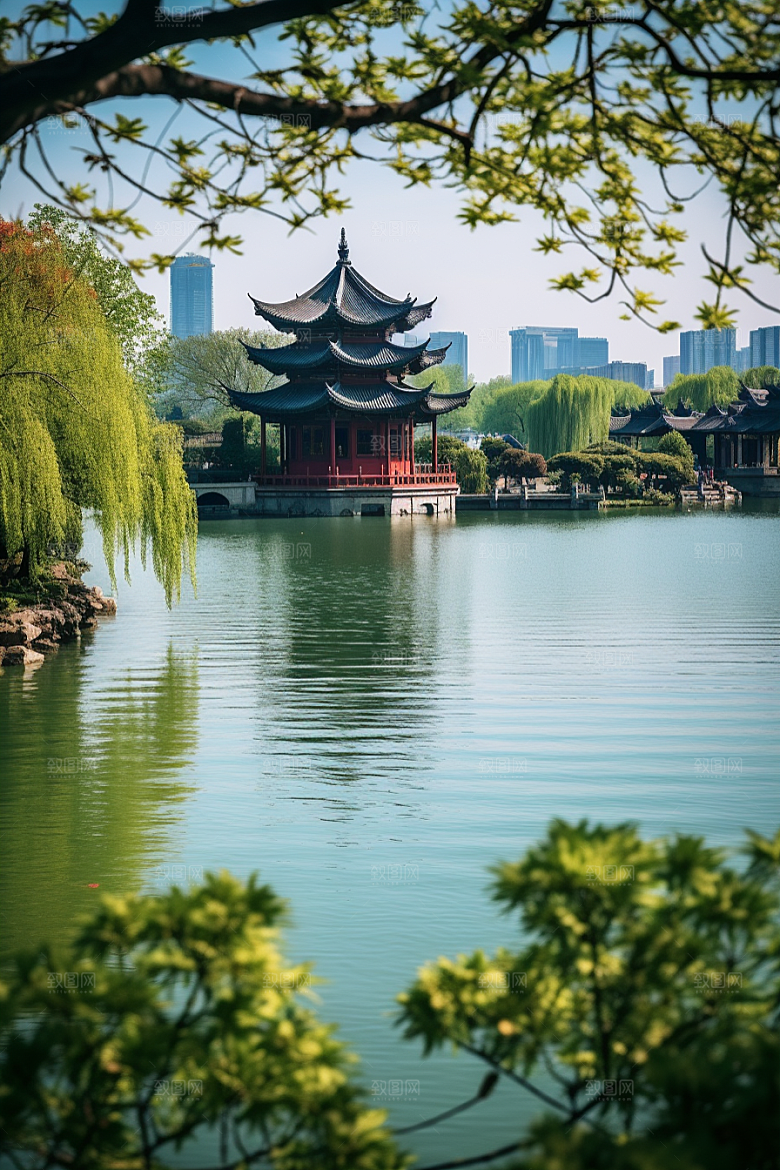 杭州城市风光都市国内游摄影图