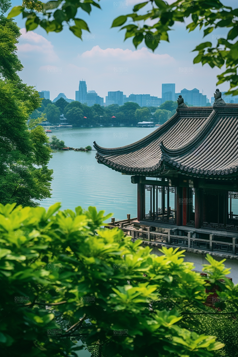 杭州城市风光旅行旅游摄影图
