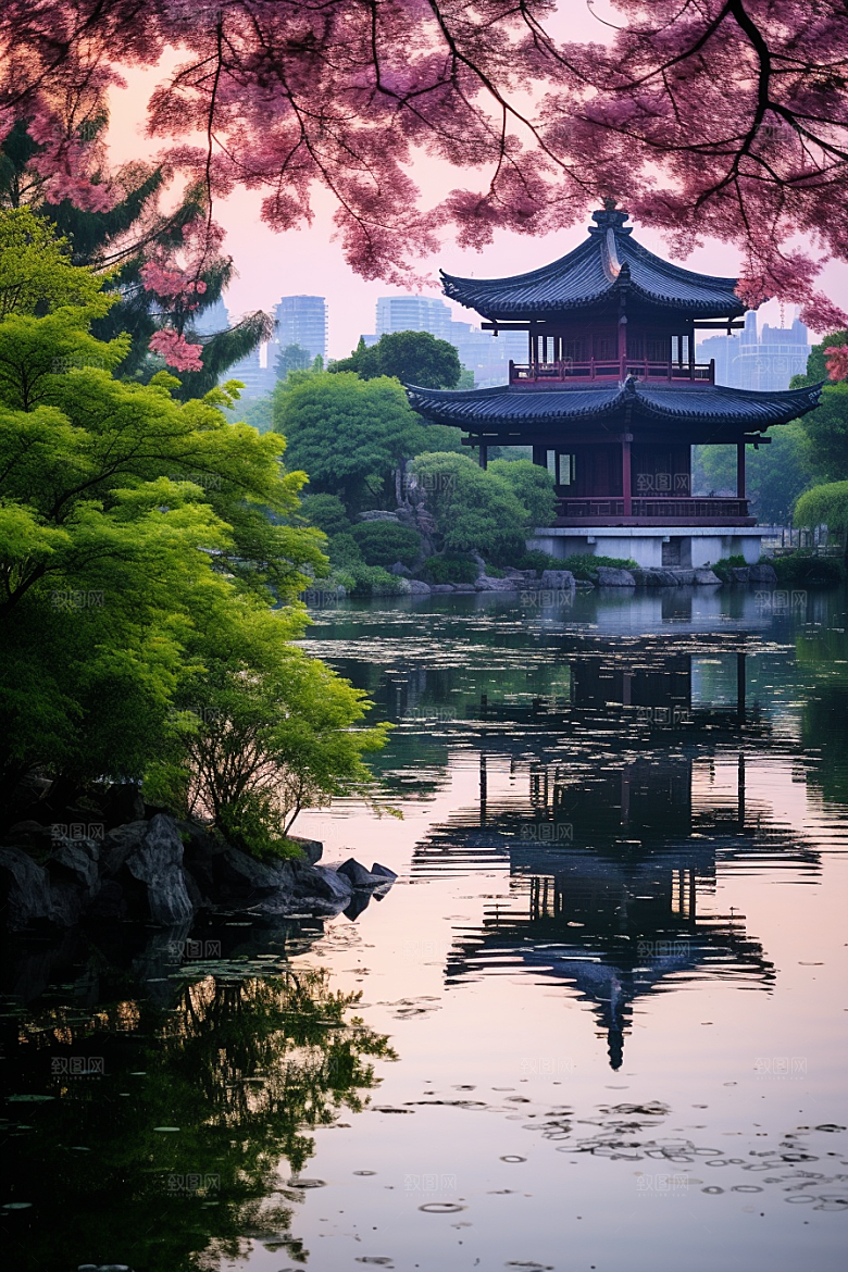 杭州城市风光地标高清摄影图