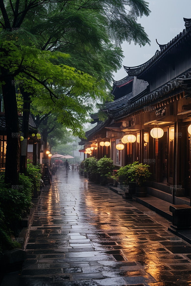 杭州城市风光景点江南摄影图