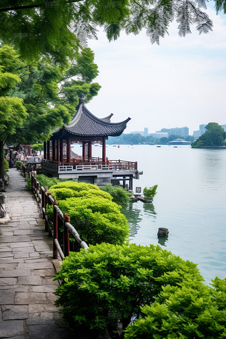 杭州城市风光南宋古都江南摄影图