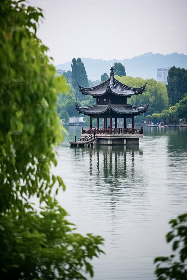 杭州城市风光高清南宋古都摄影图