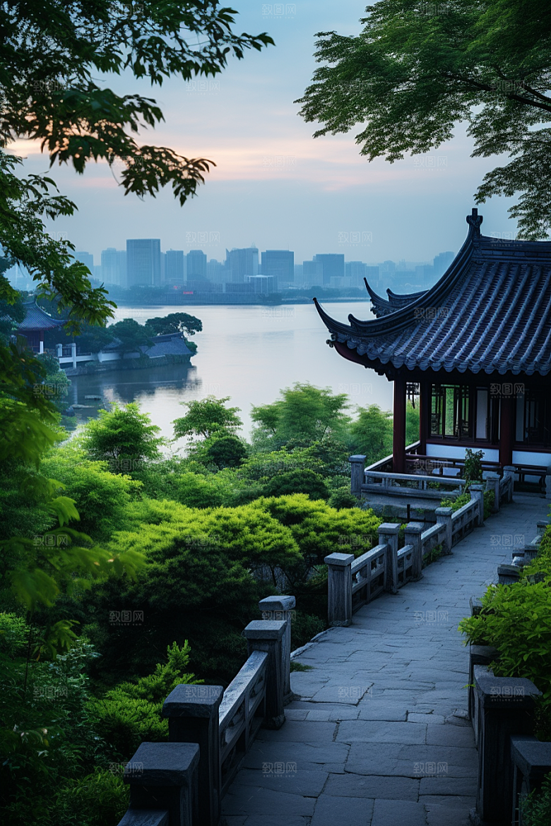 杭州城市风光旅行南宋古都摄影图