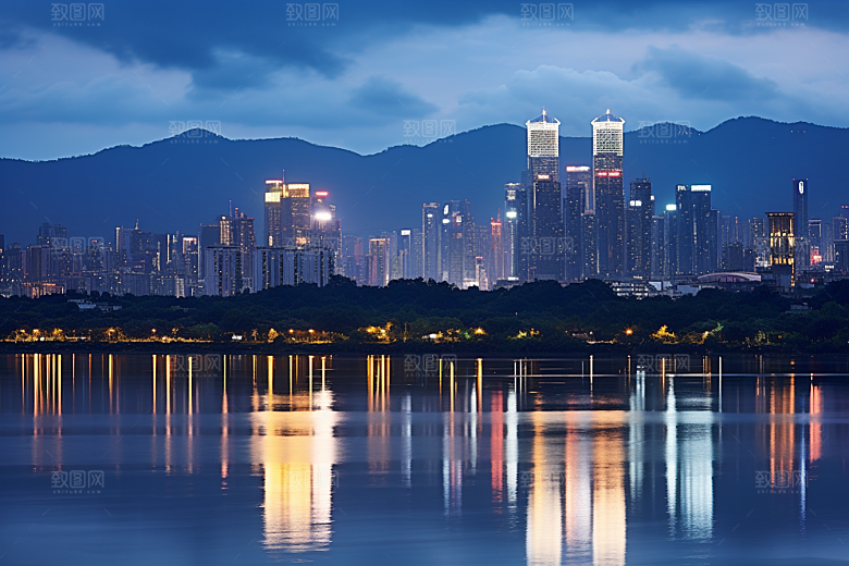 杭州城市风光风景景色摄影图