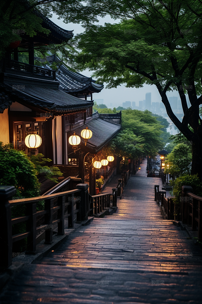 杭州城市风光旅行南宋古都摄影图