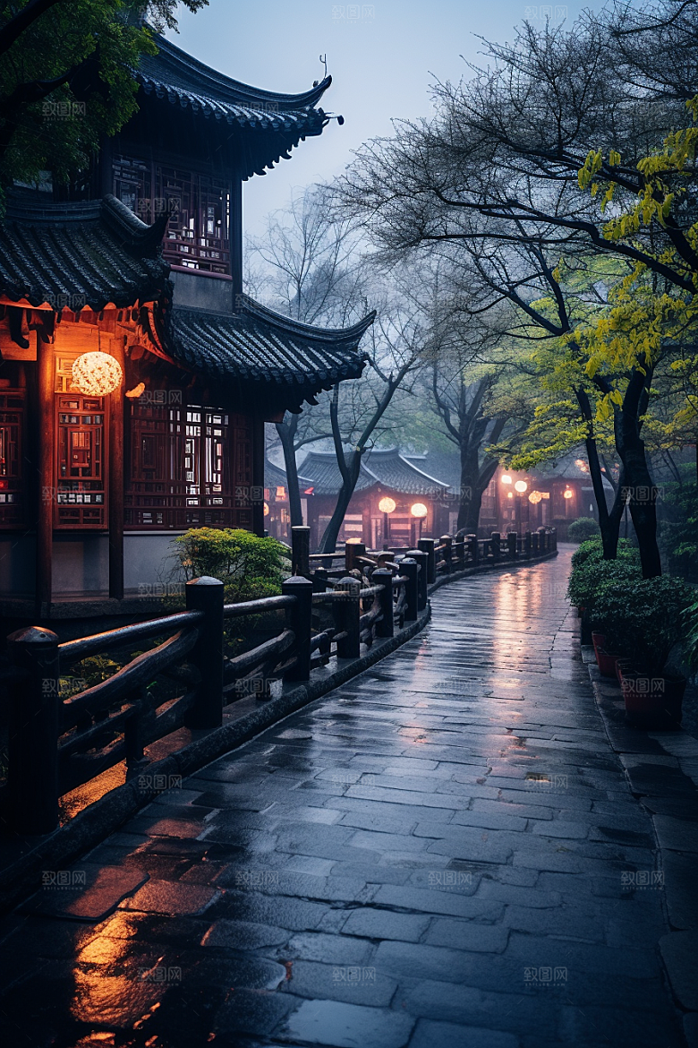 杭州城市风光旅行江南摄影图