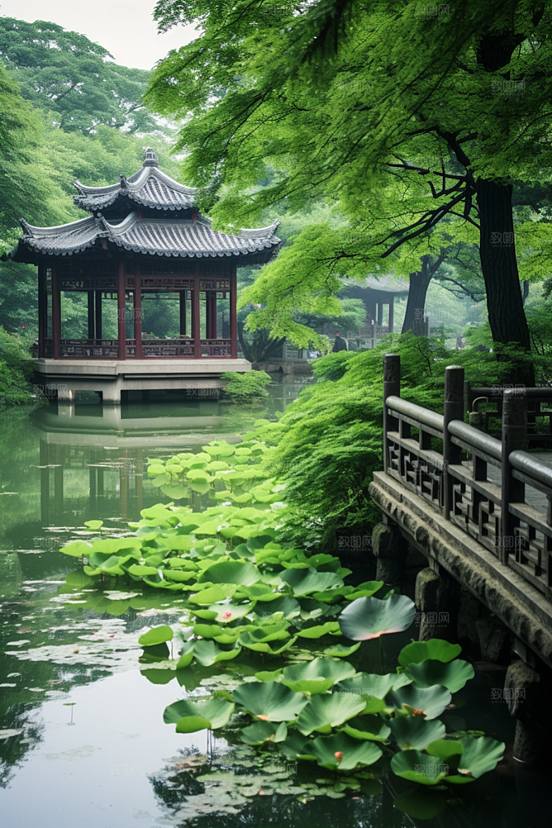 杭州城市风光景色旅行摄影图