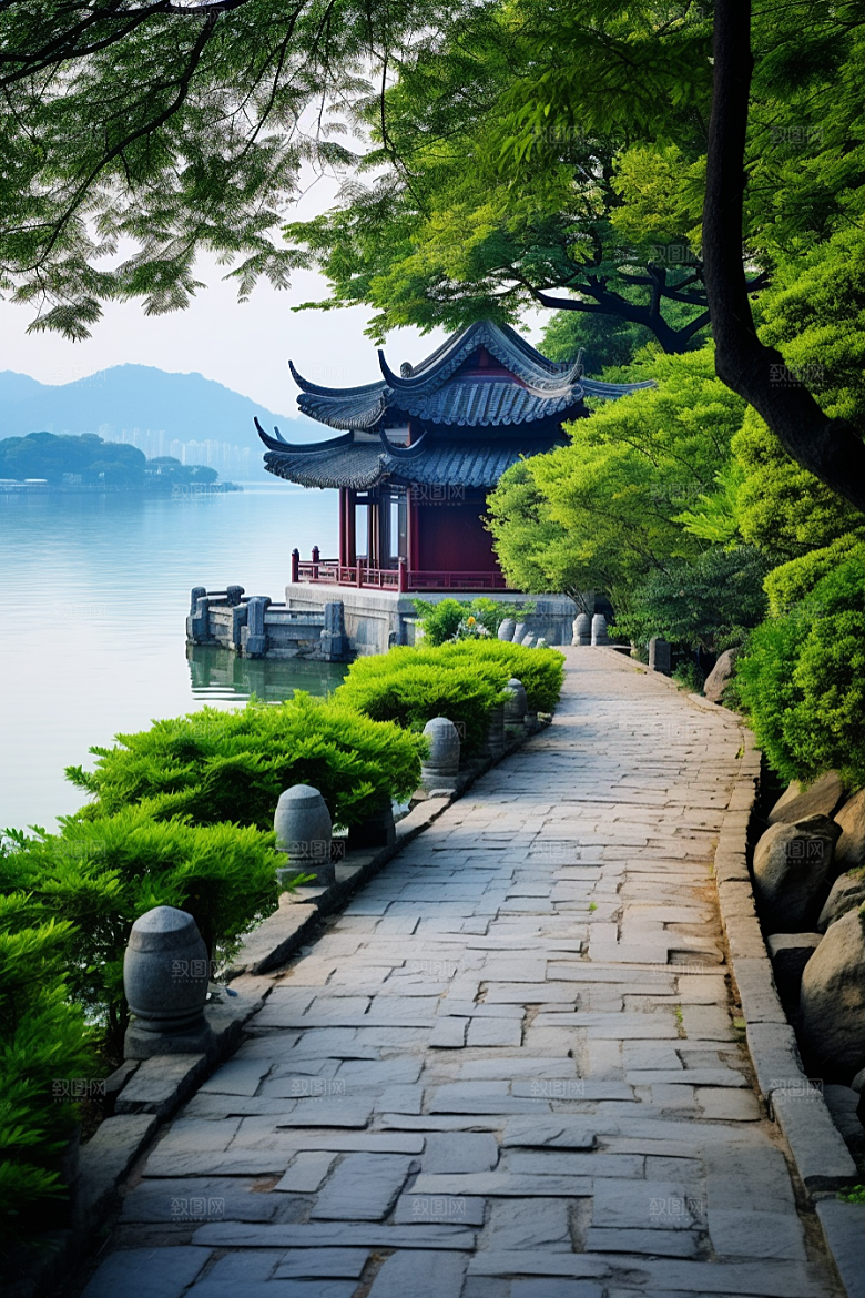 杭州城市风光景色高清摄影图