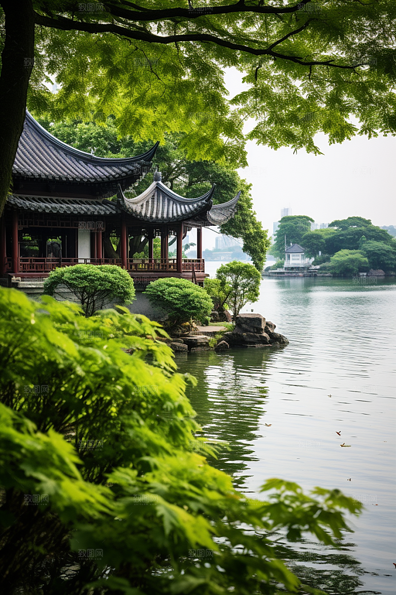 杭州城市风光南宋古都江南摄影图