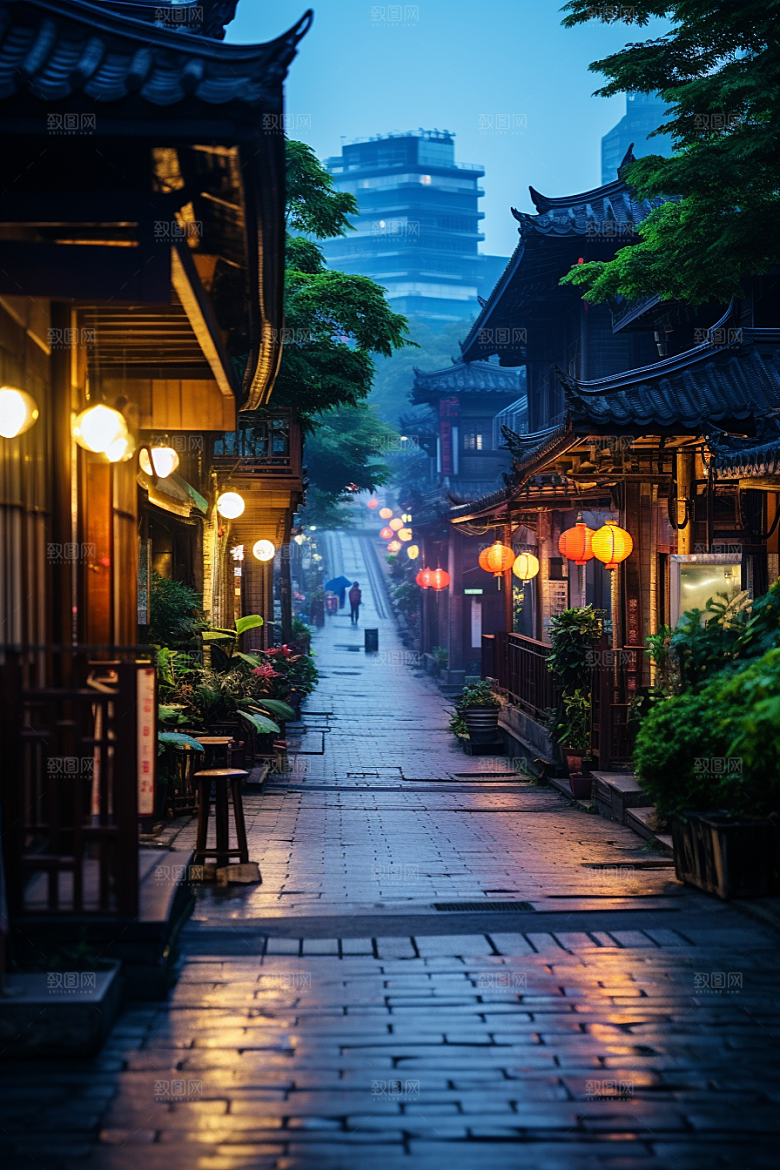 杭州城市风光南宋古都风景摄影图