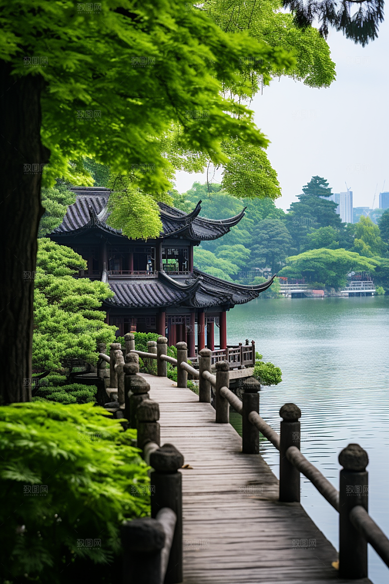 杭州城市风光旅行南宋古都摄影图